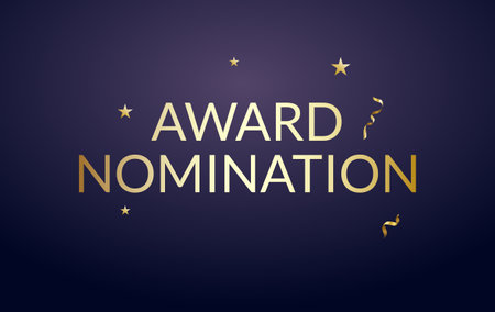 Award nomination background golden film movie vector ceremony posterのイラスト素材