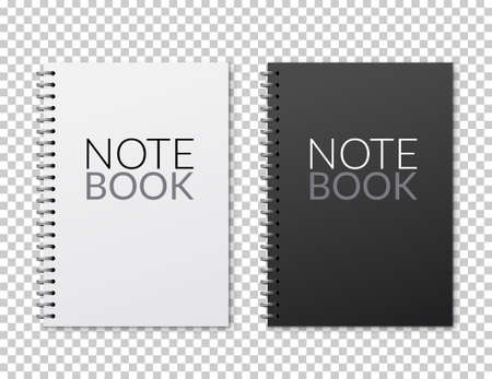 Realistic vector notebook design. Diary blank office document. Note book sheetのイラスト素材