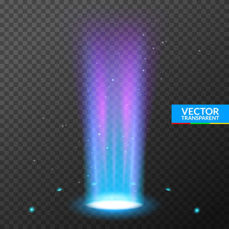 Hologram portal magic podium effect. Circle light ray teleport ufo portalのイラスト素材