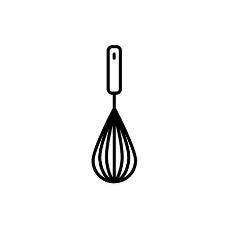 Vector whisk icon mixer. Kitchen beater cooking whisk bakery food blenderのイラスト素材