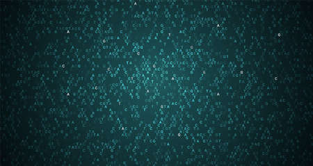 DNA code data background. Abstract agct genetic medical genomic human data background designのイラスト素材