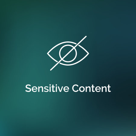 Sensitive content warning icon. Eye vector sensitive content explicit porn photo censored design mediaのイラスト素材