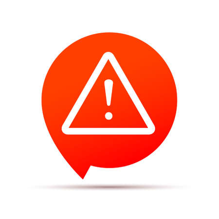 Attention danger sign caution alert icon logo. Attention vector alert exclamationのイラスト素材
