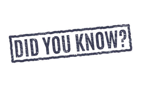 Did you know stamp fact. Interesting vector stamp sign question did you knowのイラスト素材