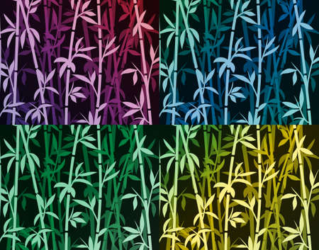 Bamboo background japanese asian plant wallpaper grass. Bamboo tree vector patternのイラスト素材