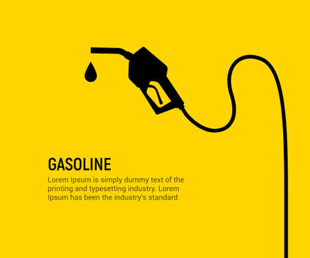 Fuel petrol pump gas diesel station. Car vector fuel gas pump nozzle backgroundのイラスト素材