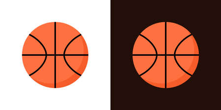 Basketball ball vector icon isolated. Basket ball illustration logo design flat iconのイラスト素材