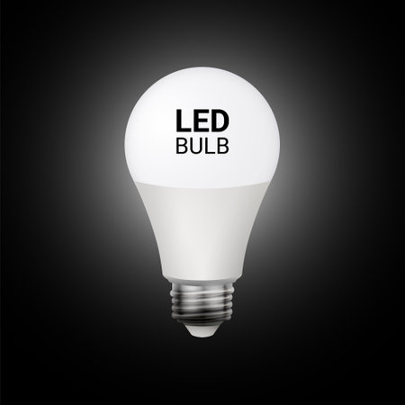 Led bulb lamp isolated vector light eco. Led lightbulb energy save whiteのイラスト素材