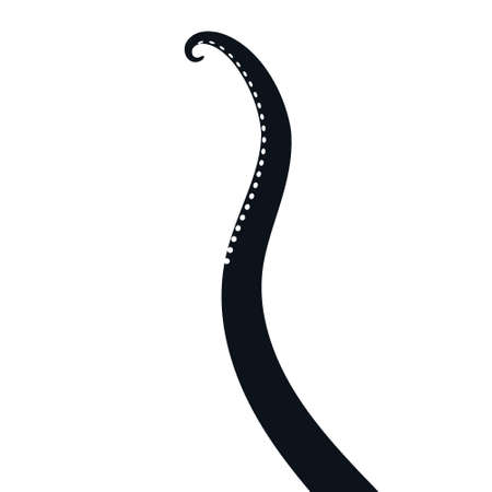 Octopus tentacle vector giant illustration monster sea creature. Octopus tentacle squid ocean iconのイラスト素材