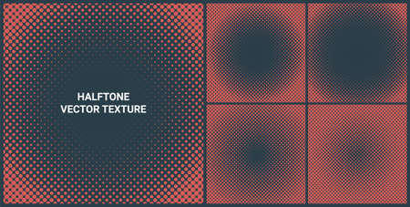 Vector halftone pattern texture gradient screen background. Half tone dot texture gradation graphic...