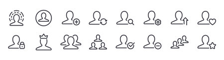 Customer membership client vip icon. Member pictogram person service vector icon setのイラスト素材