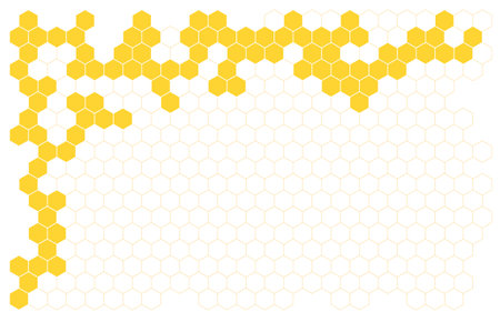 Bee honeycomb vector background honey illustration. Beehive honeycomb vector abstract cartoon pattern designのイラスト素材