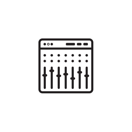 Mixer audio sound illustration mixing icon. Audio mixer media vector icon.のイラスト素材