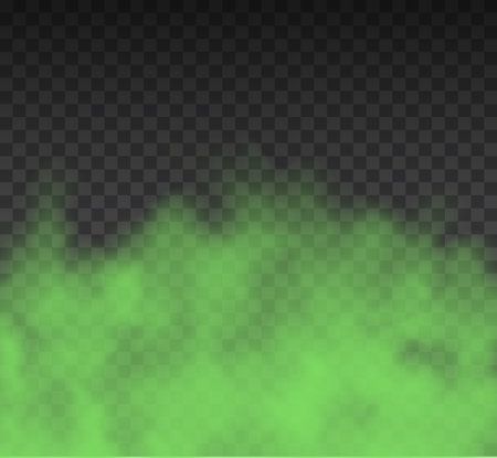 Realistic bad smell stink green cloud. Bad smell fog steam odor smoke vector gas illustration.のイラスト素材