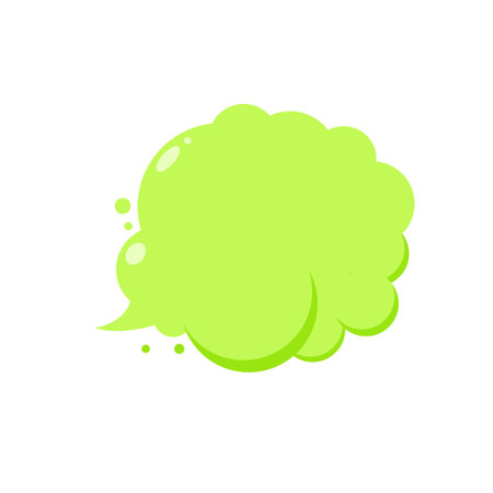 Fart smoke cartoon icon. Stink fart bad smell green gas cloudのイラスト素材