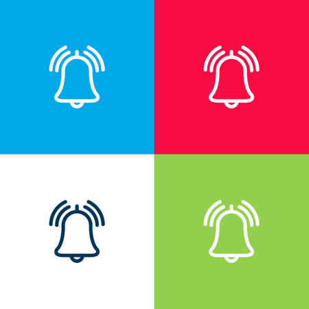 Bell alarm line notice icon. Call notification bell phone vector smartphone ui app iconのイラスト素材