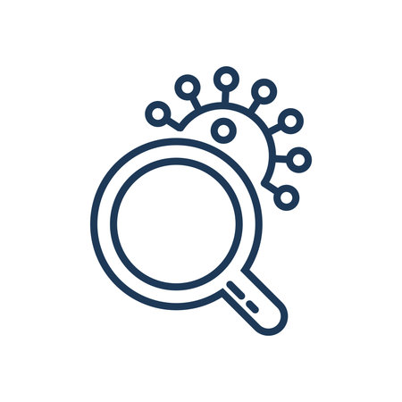 Virus search inspection analysis investigation biology microbe science health medical diagnosisのイラスト素材