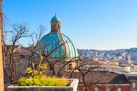 Cityscape, architectural detail, buildings at old city, Ancona, Italyの写真素材