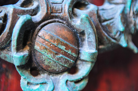 Heraldic crest, architectural detail, building at old city, Ancona, Italyの写真素材