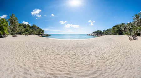 Panorama view of Haad Thansadet in Phangan Island, Thailandの写真素材