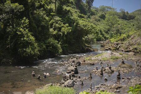 08-10-2018 - Tegenungan Waterfall, Ubud in Bali, Indonesiaのeditorial素材