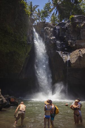 08-10-2018 - Tegenungan Waterfall, Ubud in Bali, Indonesiaのeditorial素材