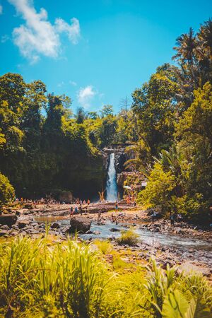 08-10-2018 - Tegenungan Waterfall, Ubud in Bali, Indonesiaのeditorial素材