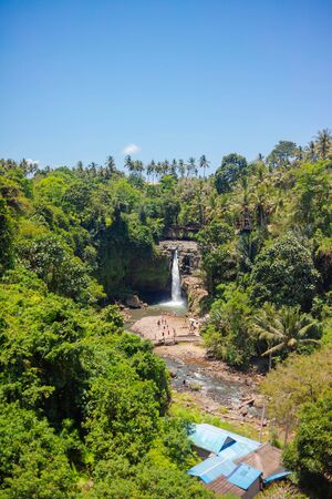 08-10-2018 - Tegenungan Waterfall, Ubud in Bali, Indonesiaのeditorial素材