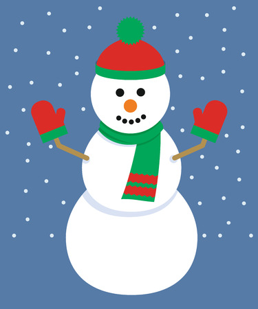 Vector snowman. EPS 10 vector illustration for Christmas design.のイラスト素材