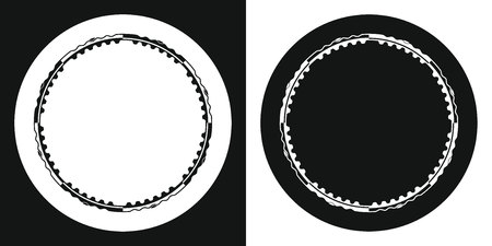 Hula hoop icon. Silhouette hula hoop on a black and white background. Sports Equipment. Vector Illustration.のイラスト素材