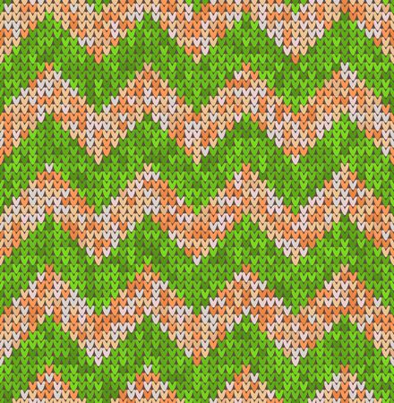 Knitting classic geometric pattern. Knitted realistic seamless background, texture. Vector seamless background for banner, site, greeting card, wallpaper. Vector Illustrationのイラスト素材