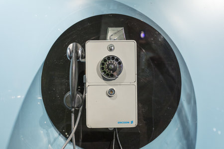 Finland, Helsinki. January 26, 2021 Old telephone set 1960-1970. High quality photoのeditorial素材