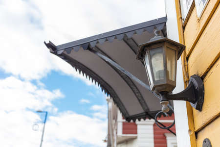 Porvoo, Finland, March 3, 2021. Fragments of buildings of the ancient city. Scandinavian architecture.の写真素材