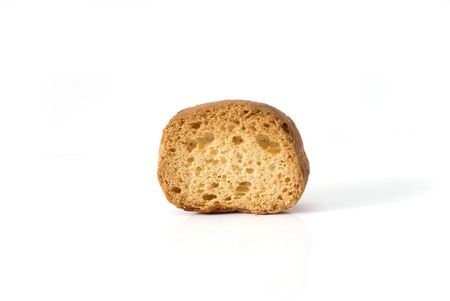 toasted bread, rusk, baking, fresh, piece ,of slice, on a white background to,overwhiteの写真素材