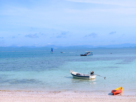 nice blue sea and beautiful beachの写真素材