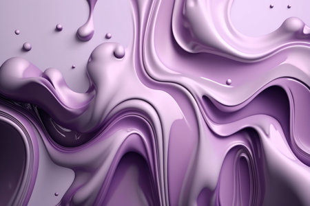 Abstract purple background with liquid splashes. 3d rendering, 3d illustration.の素材