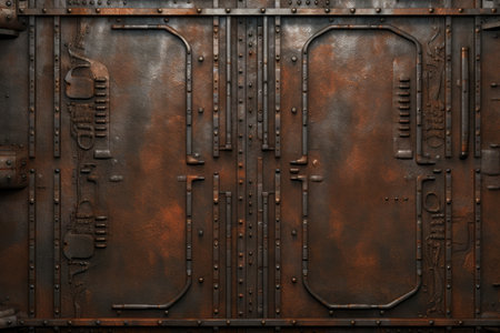 Rusty metal texture background. 3d rendering, 3d illustration.の素材