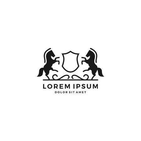 Horse crest signage icon.のイラスト素材