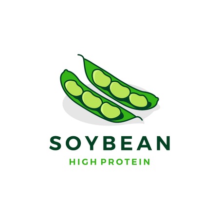 soybean logo vector icon illustrationのイラスト素材