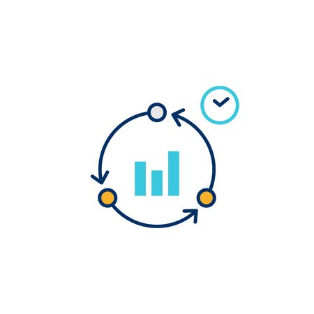 productive working cycle time illustrative icon vector illustration line outline monolineのイラスト素材