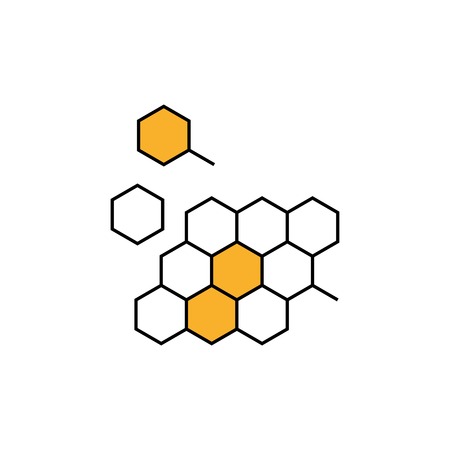 DNA honeycomb vector illustrative icon illustrationのイラスト素材