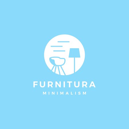 furniture interior logo vector icon illustrationのイラスト素材
