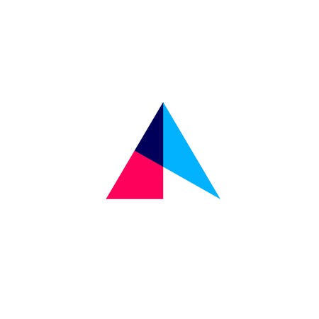 letter overlapping logo vector iconのイラスト素材