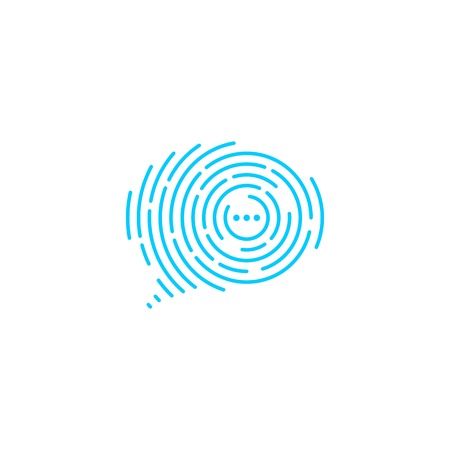 secure chat talk bubble security logo icon vectorのイラスト素材