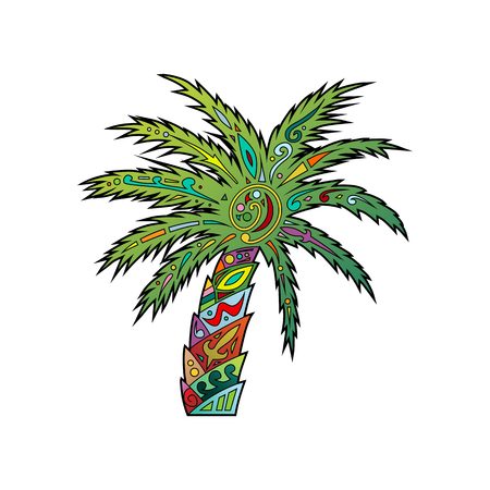 palm tribal ornament illustration logo vectorのイラスト素材
