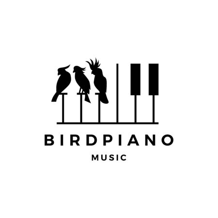 bird competition piano music course event vector icon illustrationのイラスト素材