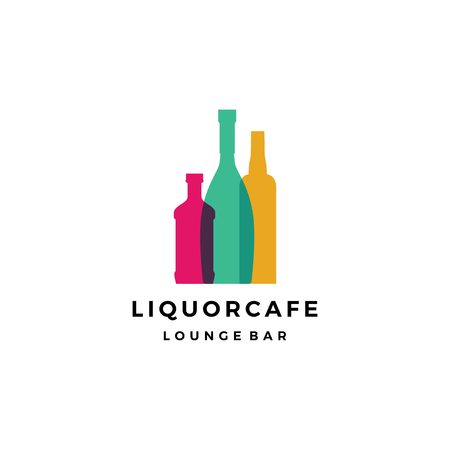 liquor store shop cafe beer wine logo vector icon illustrationのイラスト素材