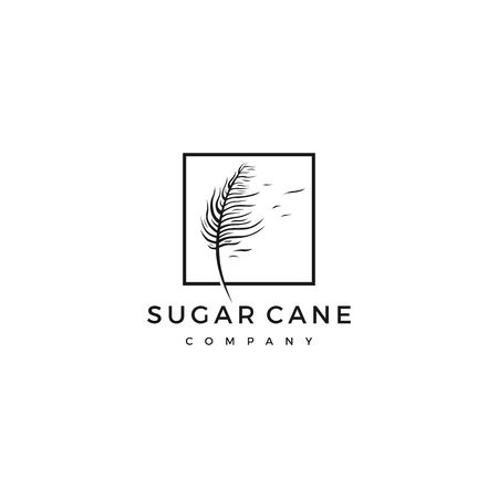 sugar cane logo vector icon illustrationのイラスト素材