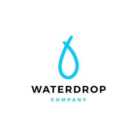 water drop doodle logo vector icon illustrationのイラスト素材