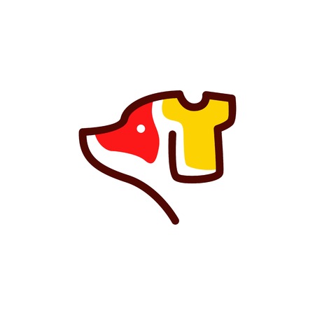 dog shirt logo vector icon illustrationのイラスト素材